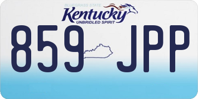 KY license plate 859JPP