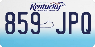 KY license plate 859JPQ