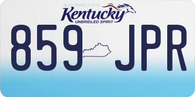 KY license plate 859JPR