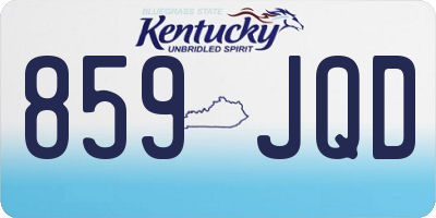KY license plate 859JQD