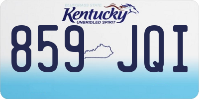 KY license plate 859JQI