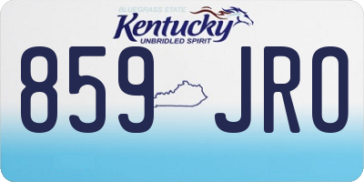 KY license plate 859JRO
