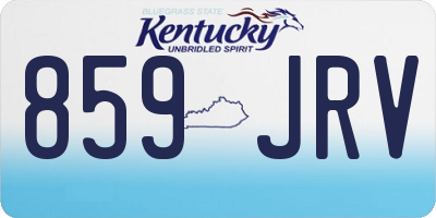 KY license plate 859JRV