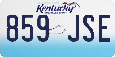 KY license plate 859JSE