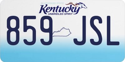 KY license plate 859JSL