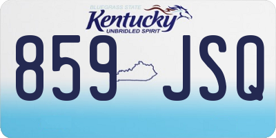 KY license plate 859JSQ