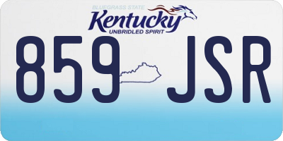 KY license plate 859JSR