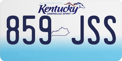 KY license plate 859JSS