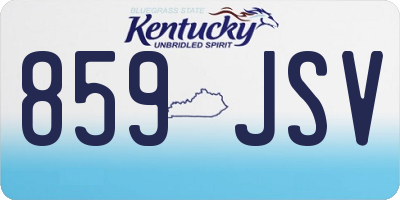KY license plate 859JSV