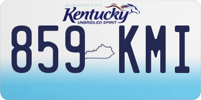 KY license plate 859KMI