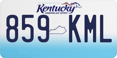 KY license plate 859KML