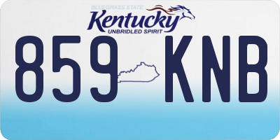 KY license plate 859KNB