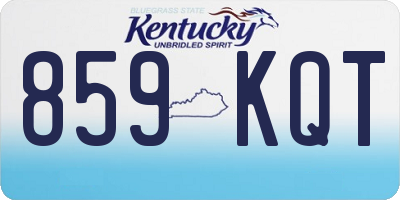 KY license plate 859KQT