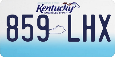 KY license plate 859LHX