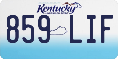 KY license plate 859LIF