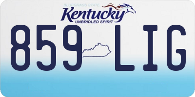KY license plate 859LIG