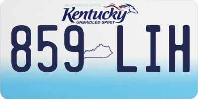 KY license plate 859LIH