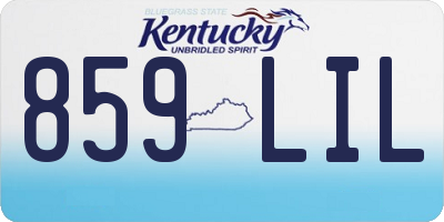 KY license plate 859LIL