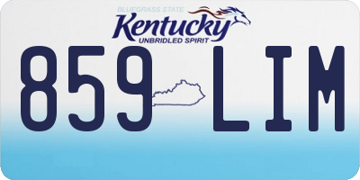 KY license plate 859LIM