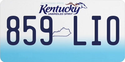 KY license plate 859LIO