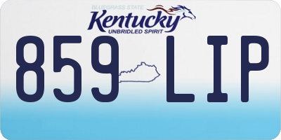 KY license plate 859LIP