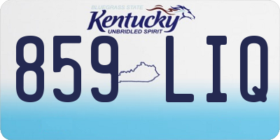 KY license plate 859LIQ