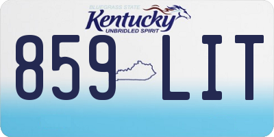 KY license plate 859LIT