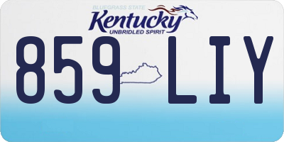 KY license plate 859LIY