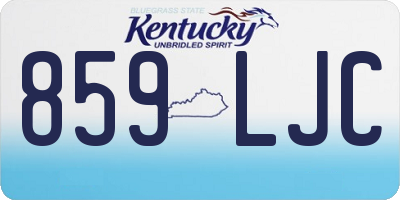 KY license plate 859LJC