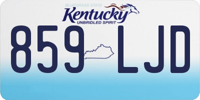 KY license plate 859LJD