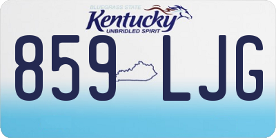 KY license plate 859LJG