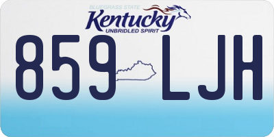 KY license plate 859LJH