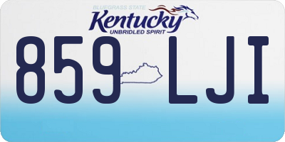 KY license plate 859LJI