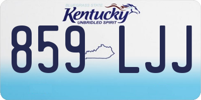 KY license plate 859LJJ