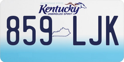 KY license plate 859LJK