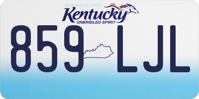 KY license plate 859LJL