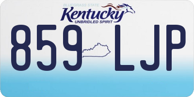 KY license plate 859LJP