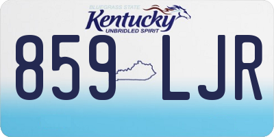KY license plate 859LJR