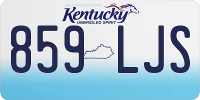 KY license plate 859LJS