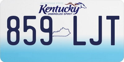 KY license plate 859LJT