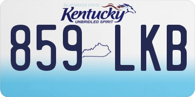 KY license plate 859LKB