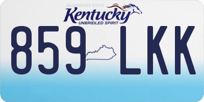 KY license plate 859LKK