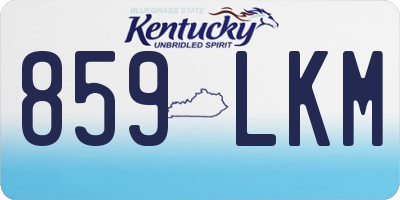 KY license plate 859LKM