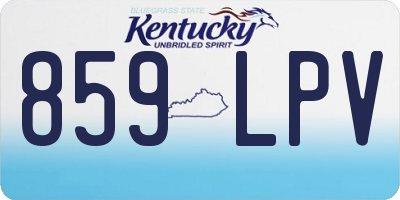 KY license plate 859LPV