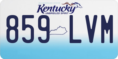 KY license plate 859LVM