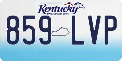 KY license plate 859LVP