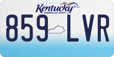 KY license plate 859LVR