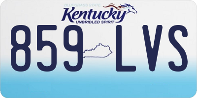 KY license plate 859LVS