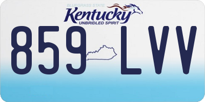 KY license plate 859LVV