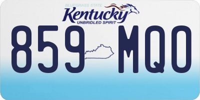 KY license plate 859MQO
